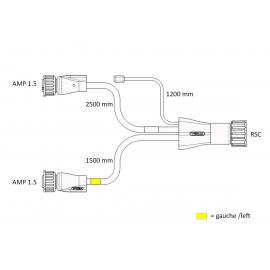 Anschlusskabel für Heckleuchte mit Flachkabel und geradem Anschlussstecker RSC 15-polig